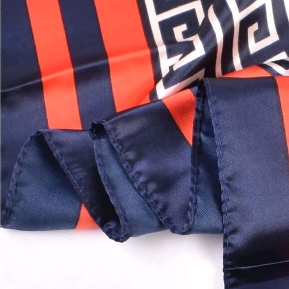 Geometric Patterned Silk  Feel Scarf - Picture 6 of 7